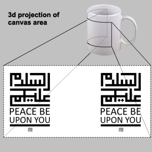 "Peace Be Upon You" Arabic Calligraphy -  السلام عليكم" تصميم بالخط العربي" Thumbnail