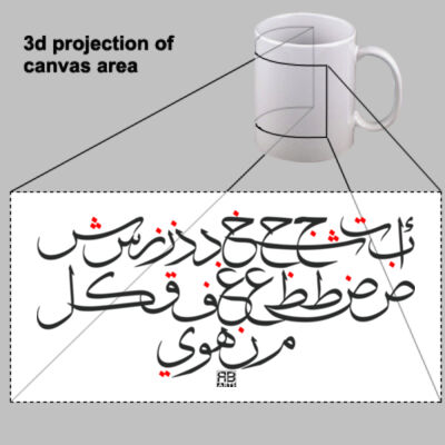 الأبجدية العربية مع الخط العربي الحديث -Arabic alphabet with Modern Arabic Calligraphy Thumbnail
