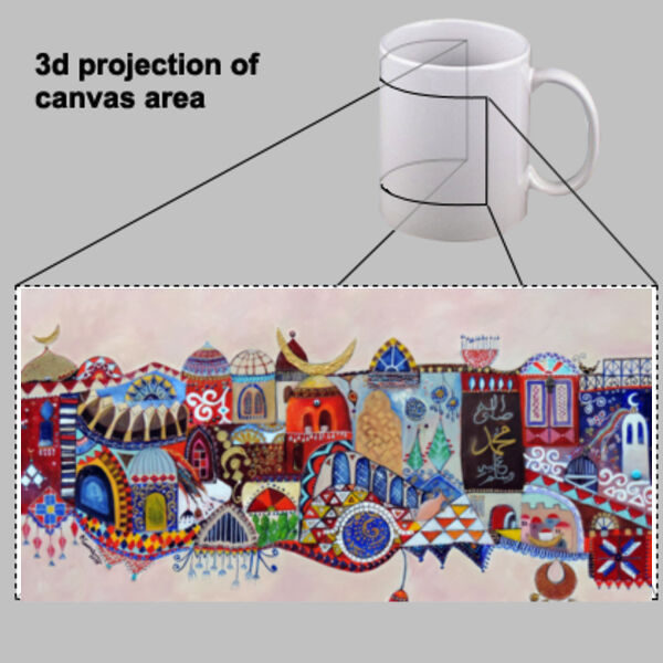 An Islamic Art on unique mug -فن إسلامي على كوب فريد Thumbnail