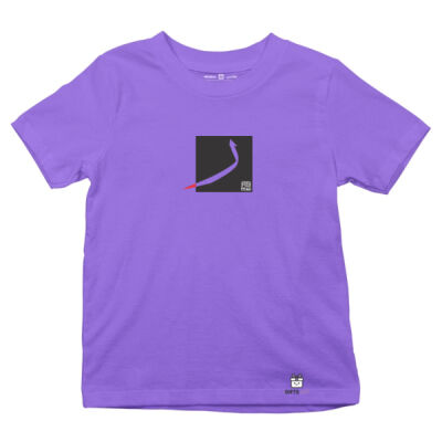 The Arabic Letter Rā’ on a Classic T-Shirt- حرف الراء العربي بتصميم مميز بالابيض والاسود والاحمر Thumbnail