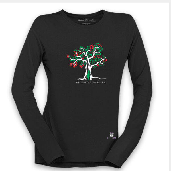 Olive Tree Art Colors-شجرة زيتون مُزيّنة بألوان الأسود والأبيض والأخضر والأحمر Thumbnail