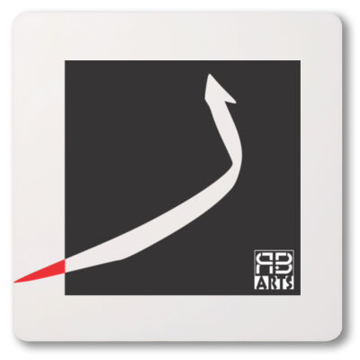 Arabic alphabet, letter (Rā’) Calligraphy Art printed a unique coaster -الأبجدية العربية، حرف الراء، فن الخط العربي، مطبوع على قاعدة أكواب فريدة من نوعها Thumbnail