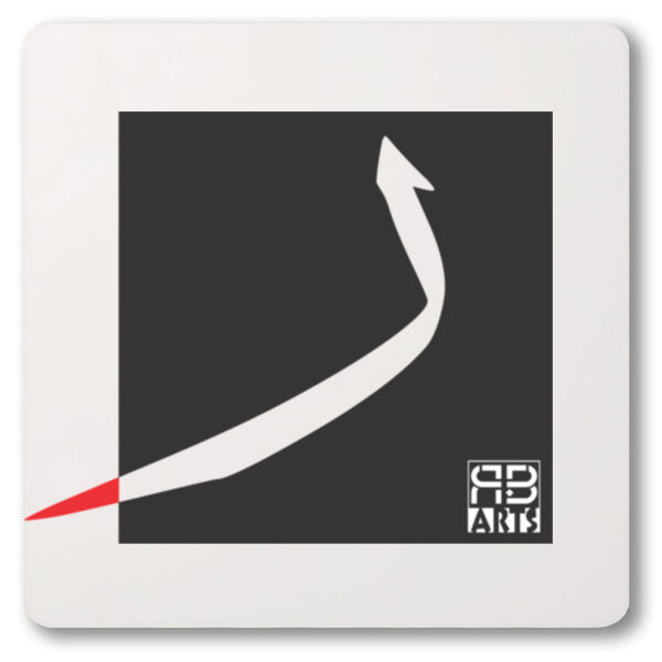 Arabic alphabet, letter (Rā’) Calligraphy Art printed a unique coaster -الأبجدية العربية، حرف الراء، فن الخط العربي، مطبوع على قاعدة أكواب فريدة من نوعها Thumbnail
