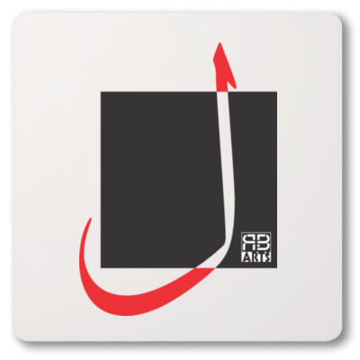 Arabic alphabet, letter (Lām) Calligraphy Art printed a unique coaster- الأبجدية العربية، حرف اللام، فن الخط العربي، مطبوع على قاعدة أكواب فريدة من نوعها Thumbnail